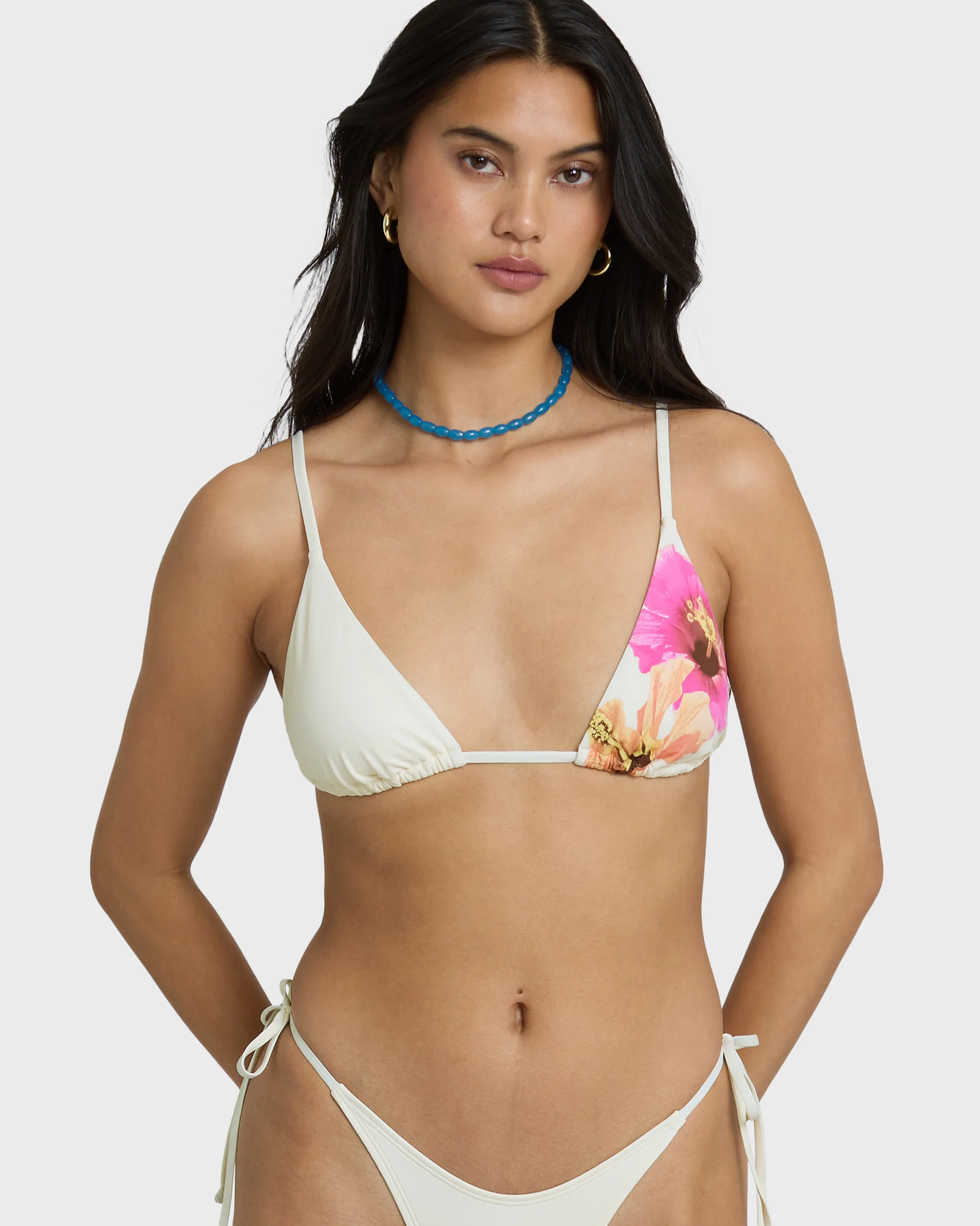 Sunny Shore Tall Slide Triangle Bikini Top - Salt Crystal - Image 5