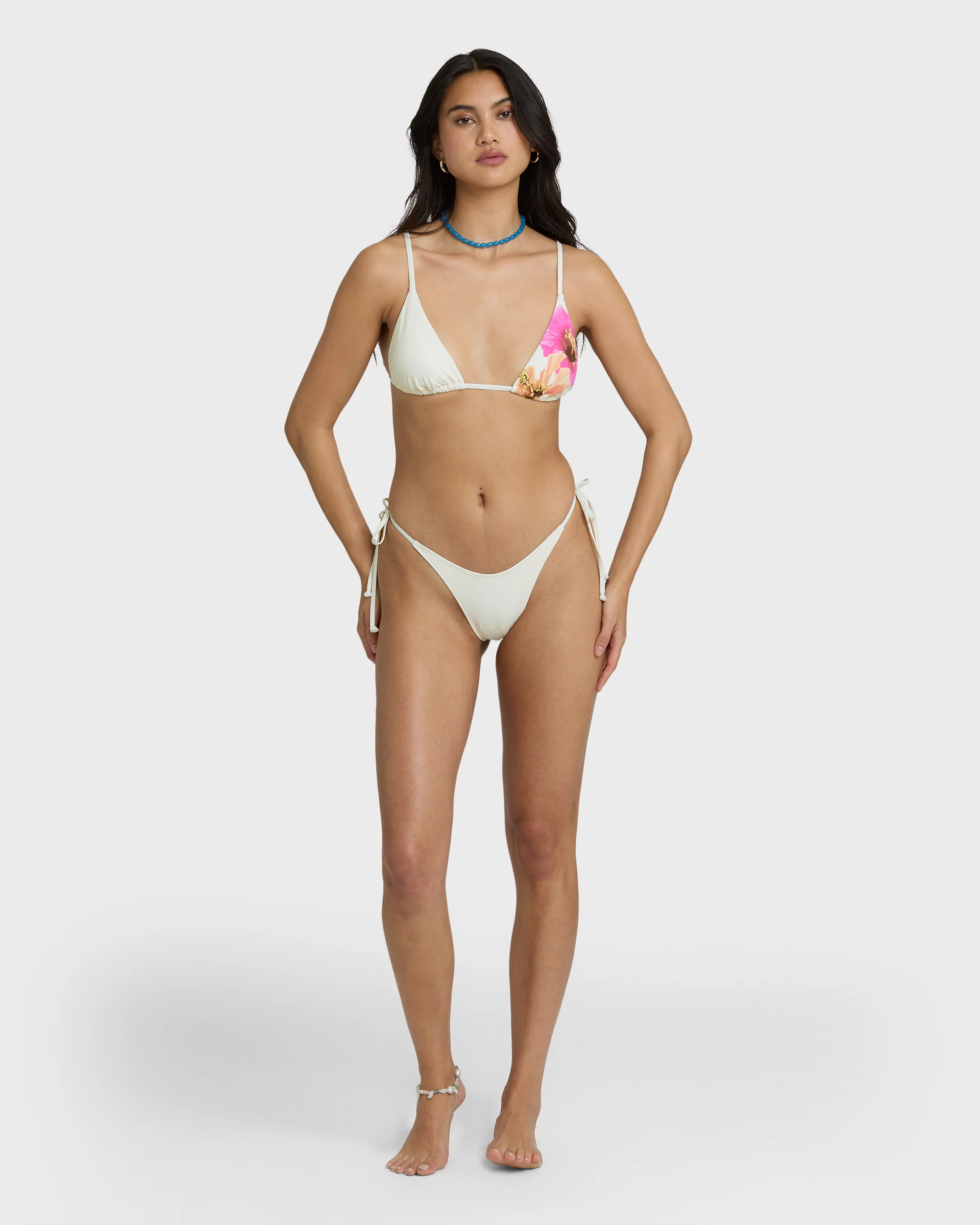 Sunny Shore Tie-side Dippi Skimpy Bikini Bottom - Salt Crystal - Image 4