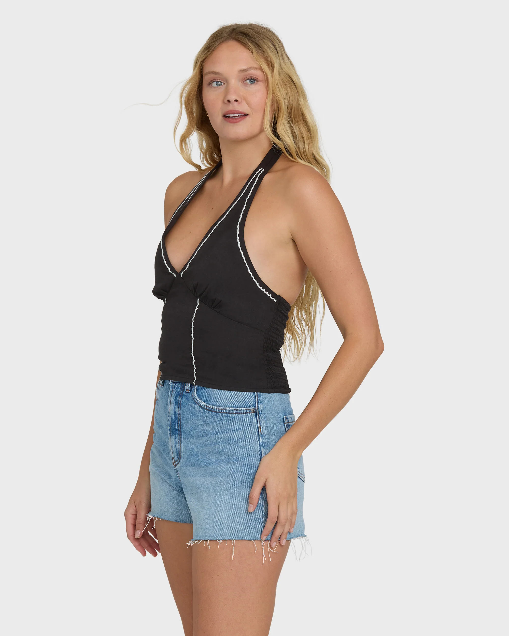 Sunny Sometimes Solid Tank Top - Black Sands - Image 4