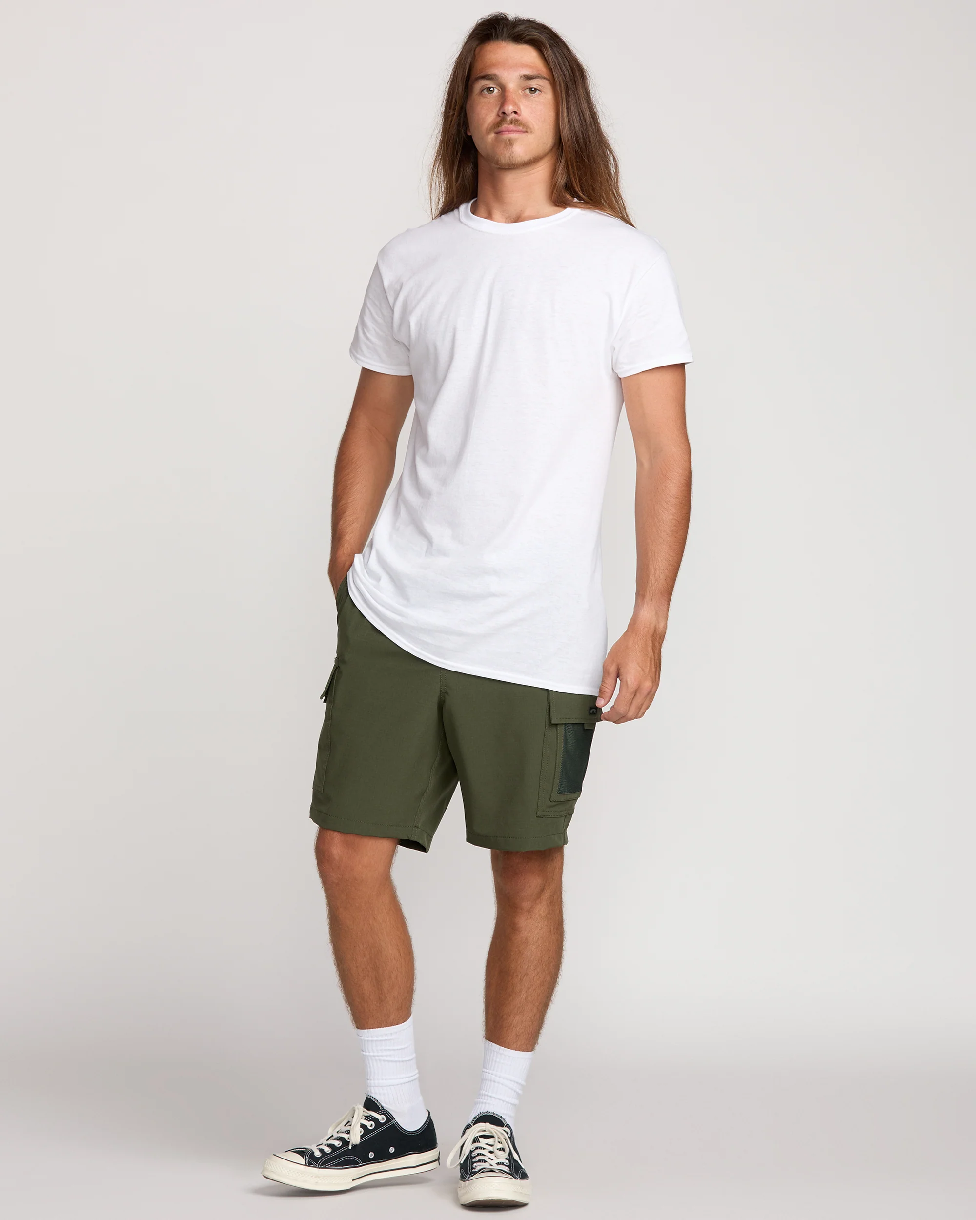 Surftrek Cargo Hybrid Shorts - Dark Military - Image 6