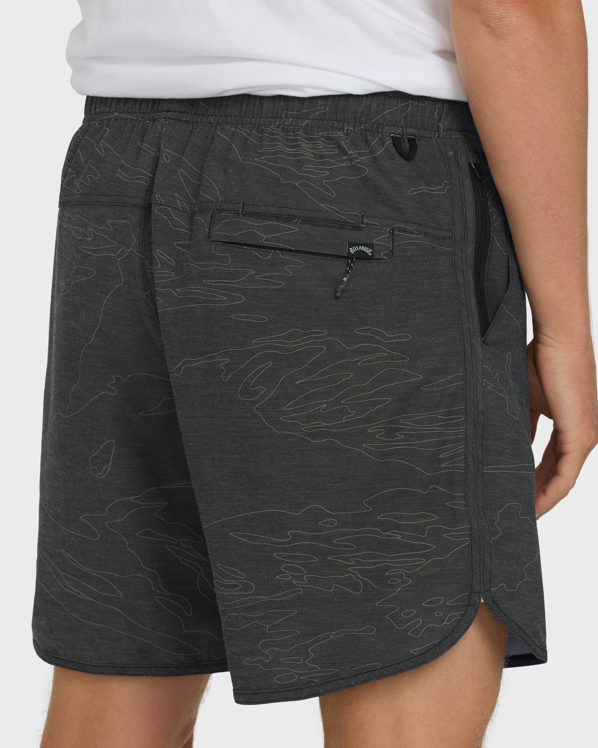 Surftrek Transit Elastic 17" Hybrid Shorts - Black Camo - Image 5