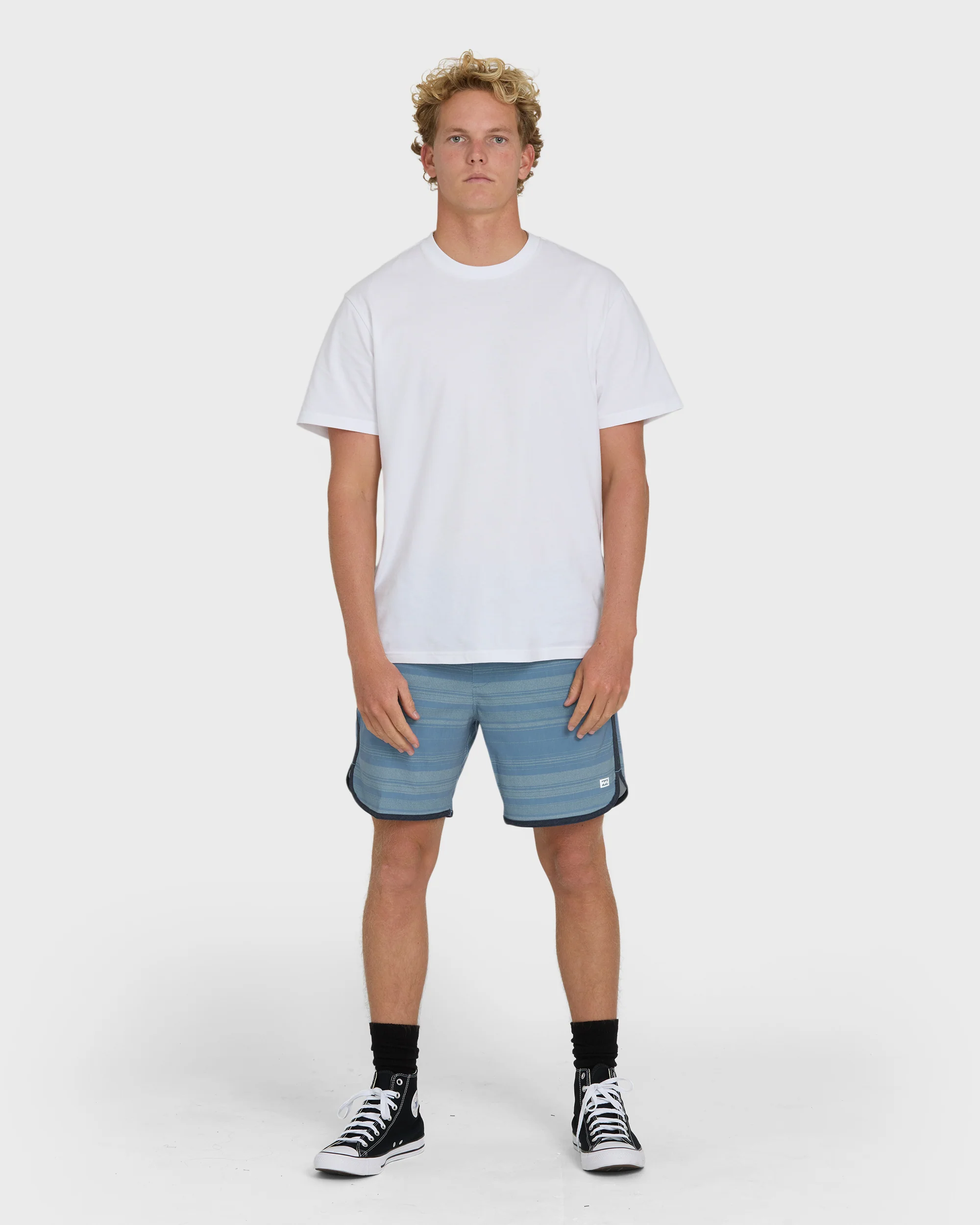 Surftrek Transit Elastic 17" Hybrid Shorts - Mid Blue - Image 4