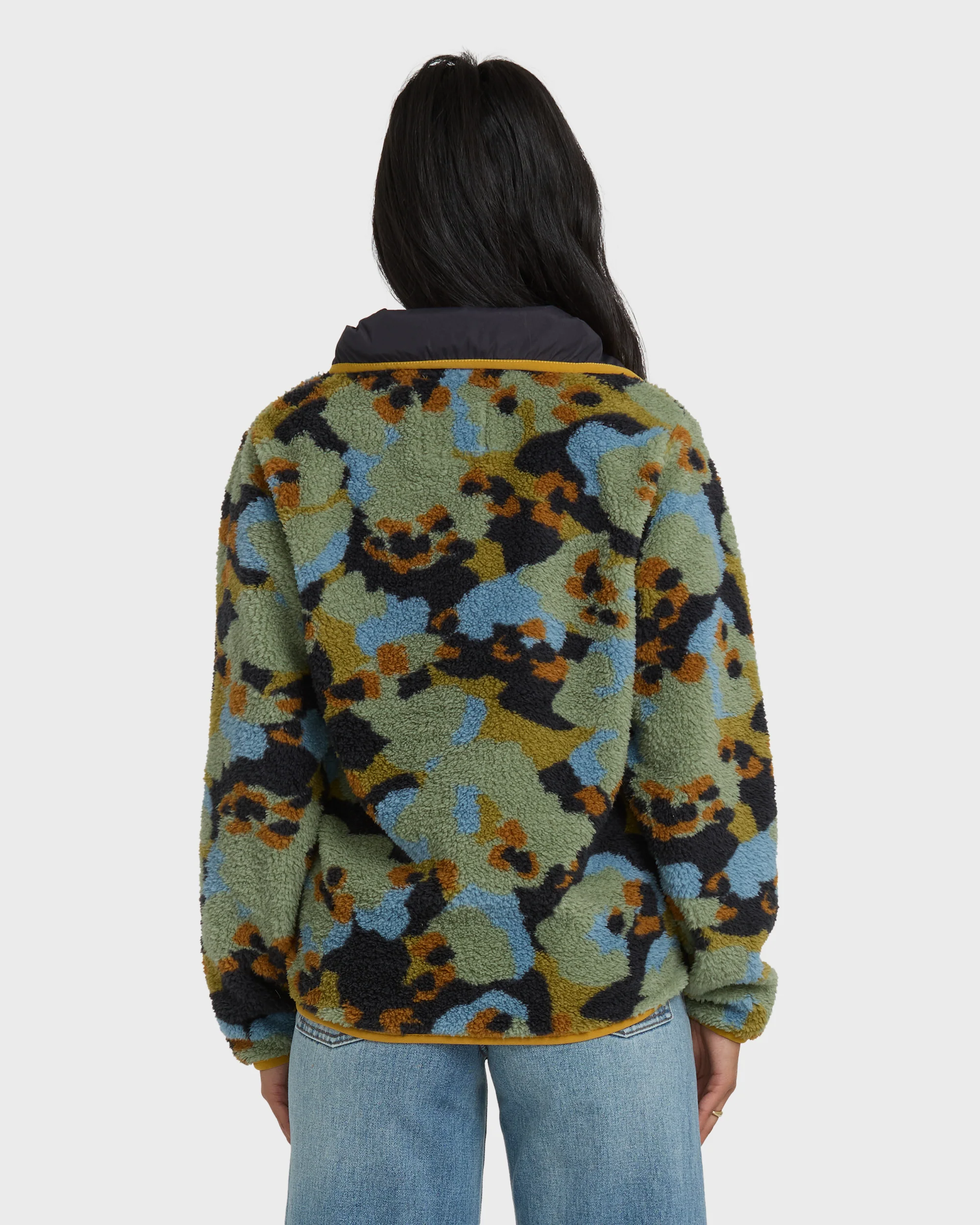 A/Div Switchback Pullover Half Snap Sherpa Fleece - Dusty Green - Image 6