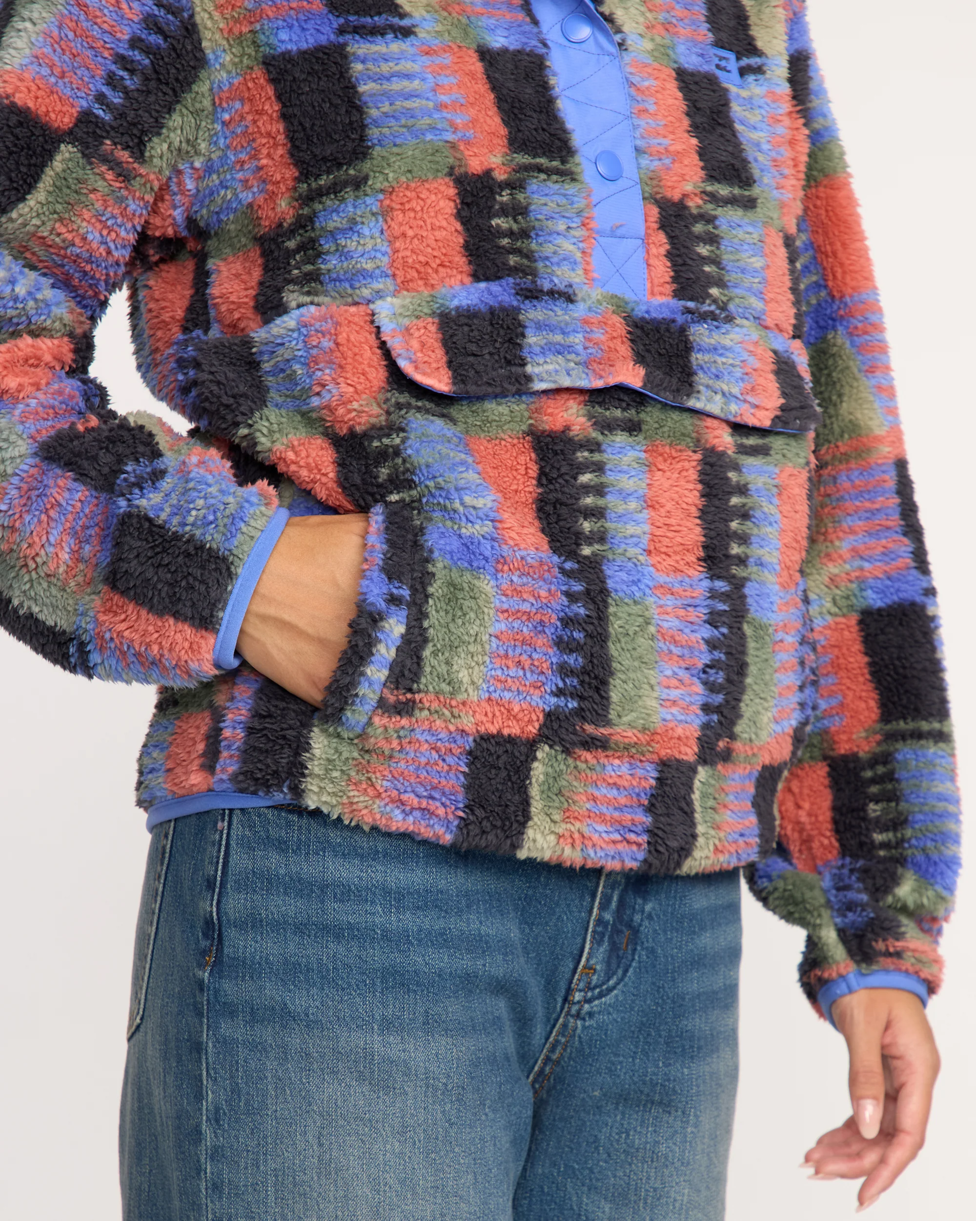 A/Div Switchback Pullover Half Snap Sherpa Fleece - Multi - Image 5