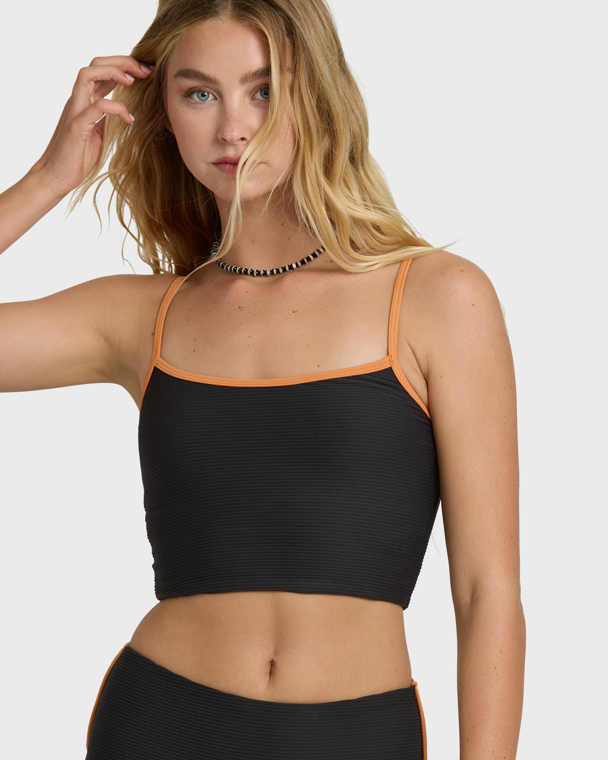 Tanlines Surf Tank Swim Tank Bikini Top - Black - Image 2