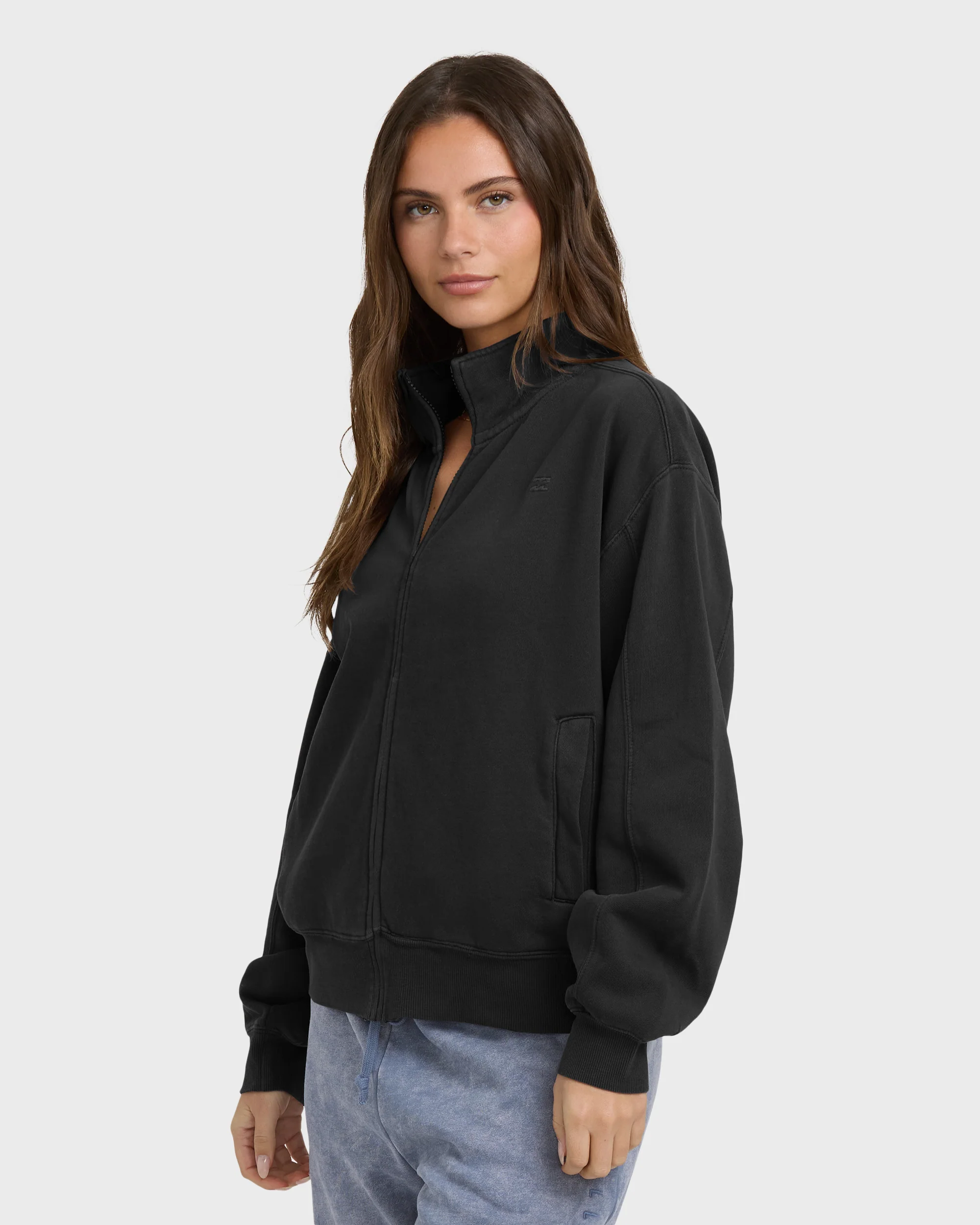 The Avery Zip Sweatshirt - Black Sands - Image 4