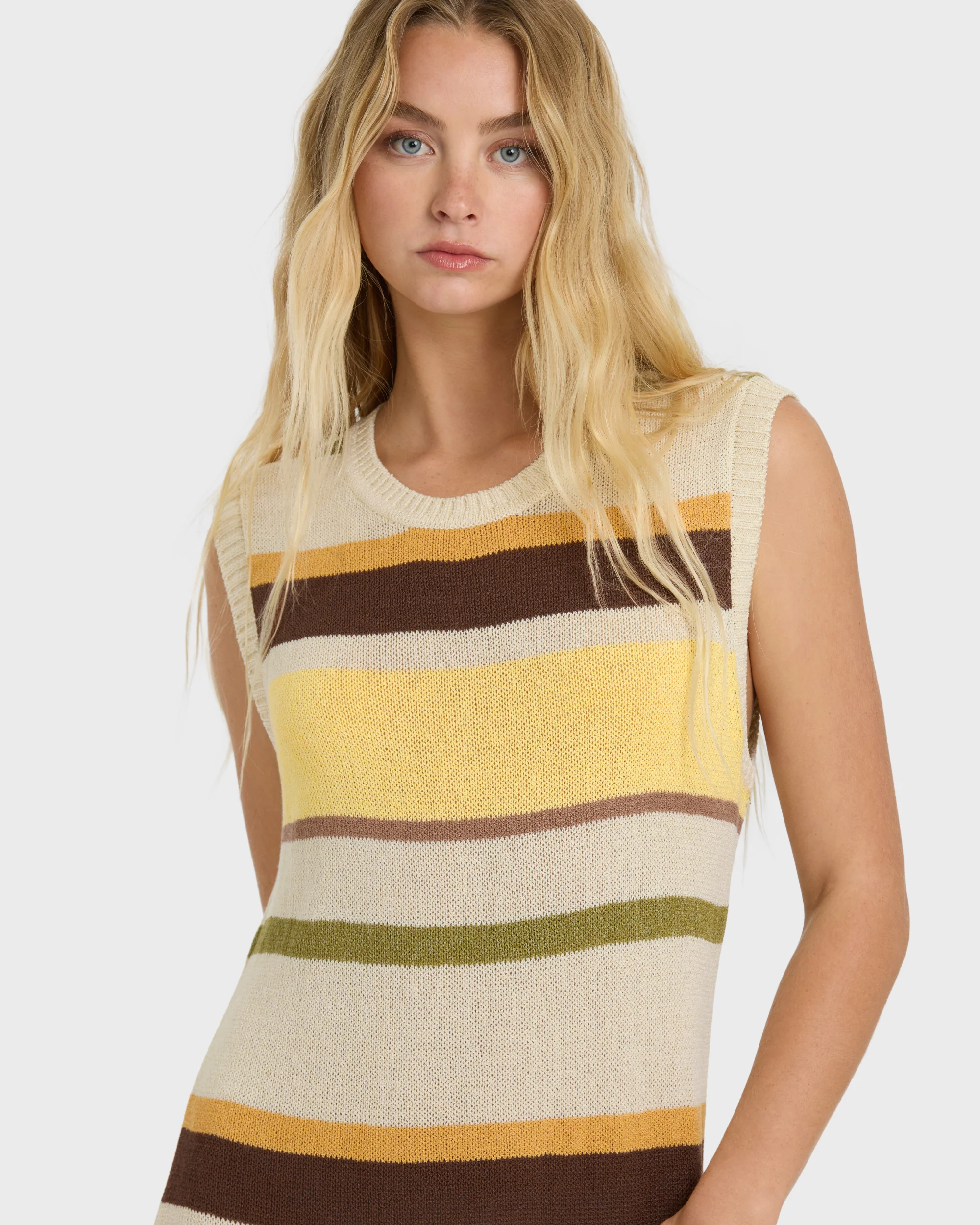 Those Days Knit Midi Dress - White Cap - Image 2