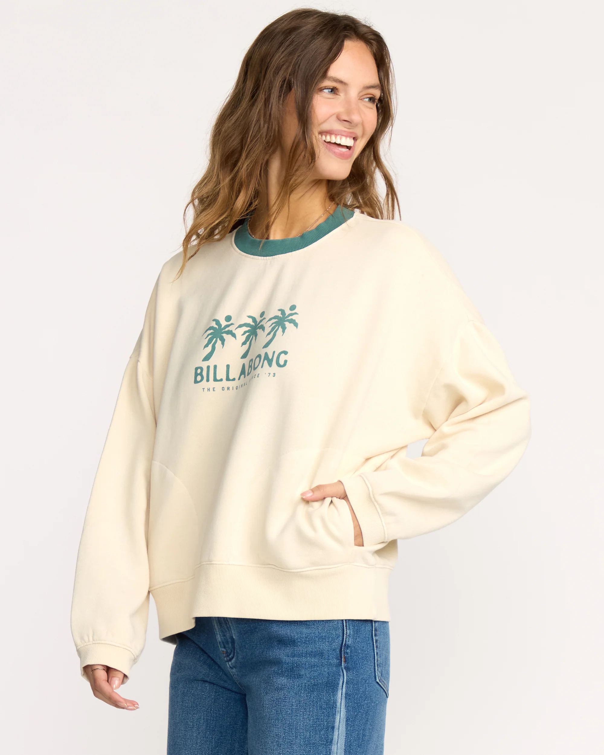 Womens Triple Palms Crew Neck - Image 4