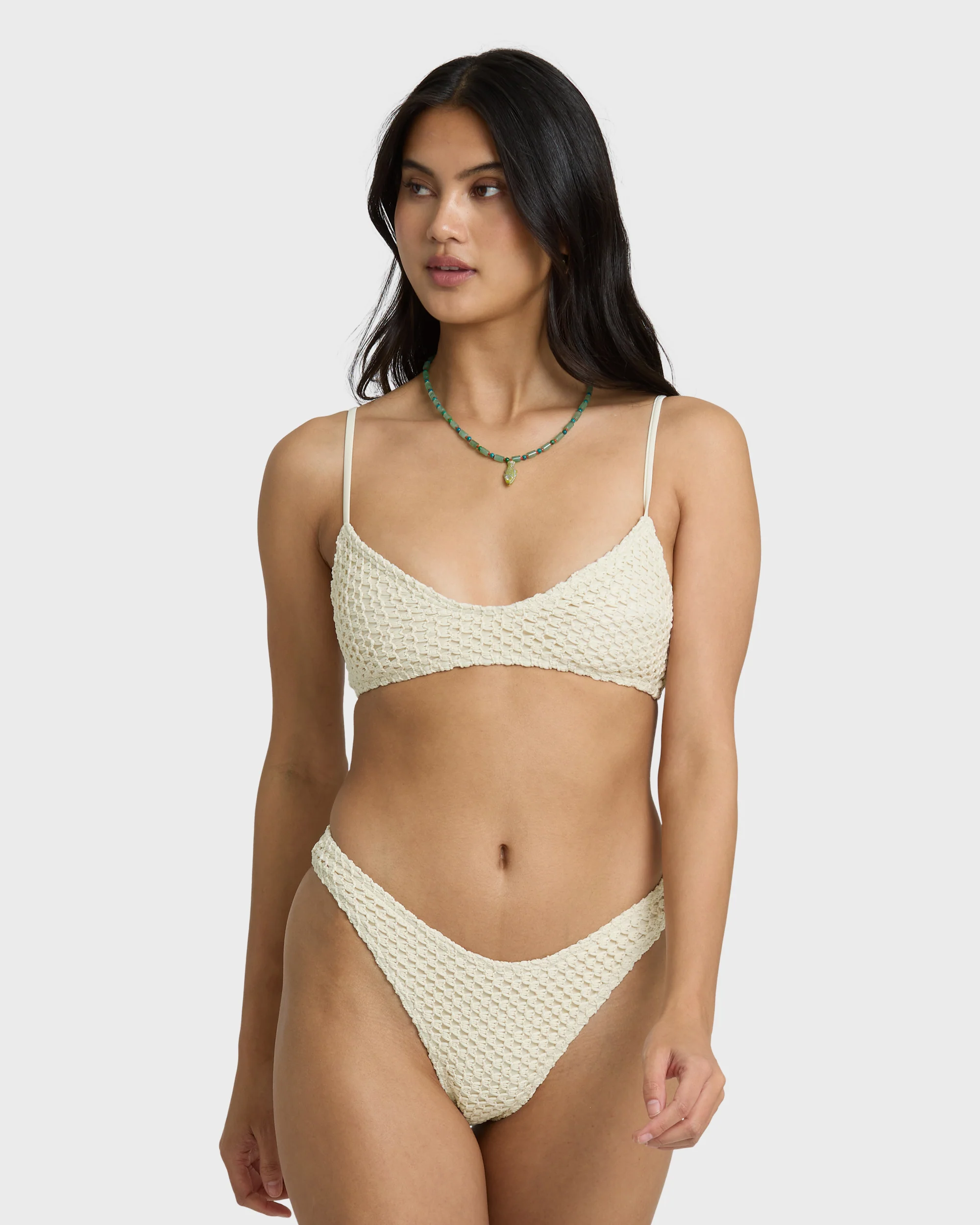 Twisted Tides Hike Medium Bikini Bottom - White Cap - Image 2