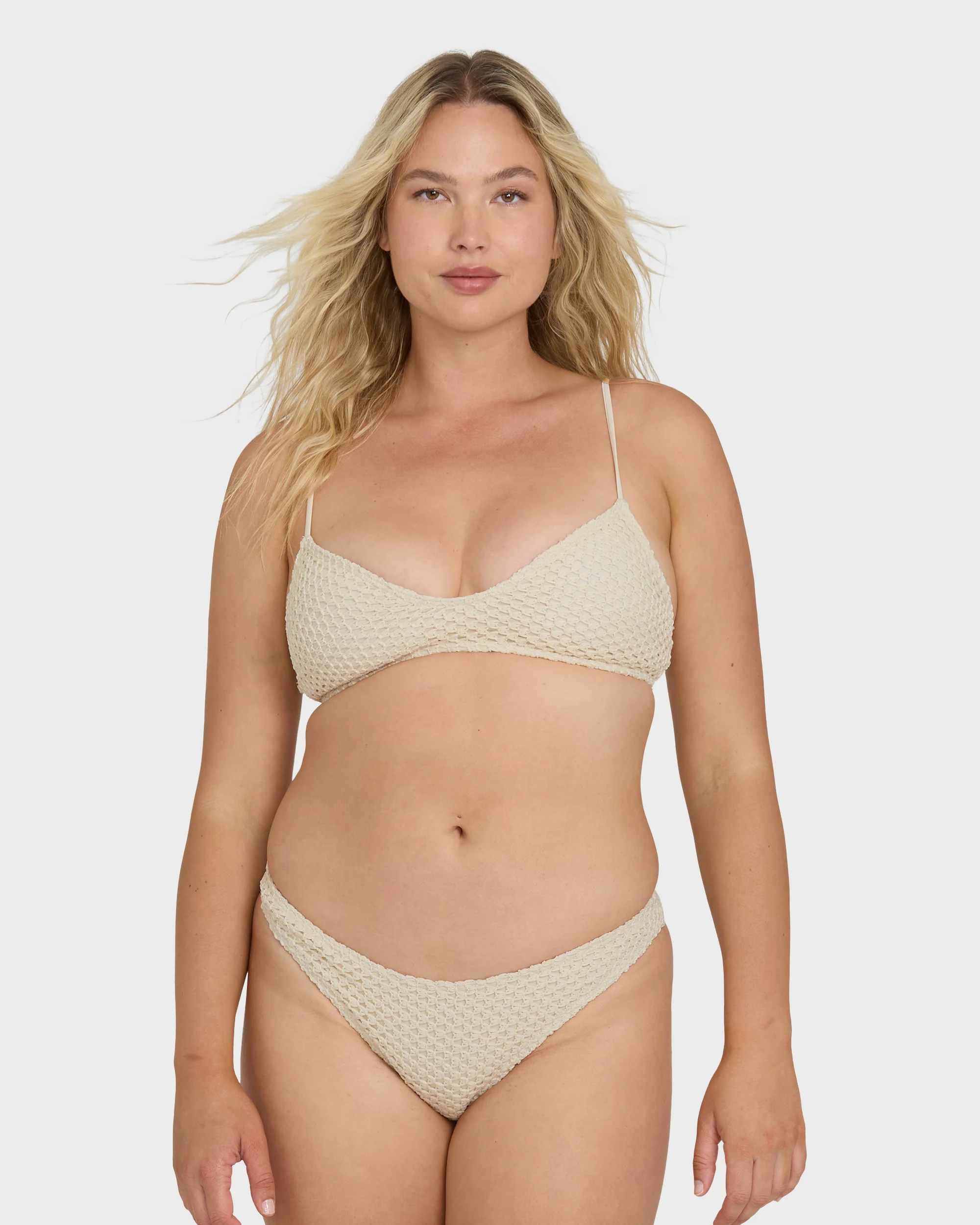 Twisted Tides Hike Medium Bikini Bottom - White Cap - Image 8