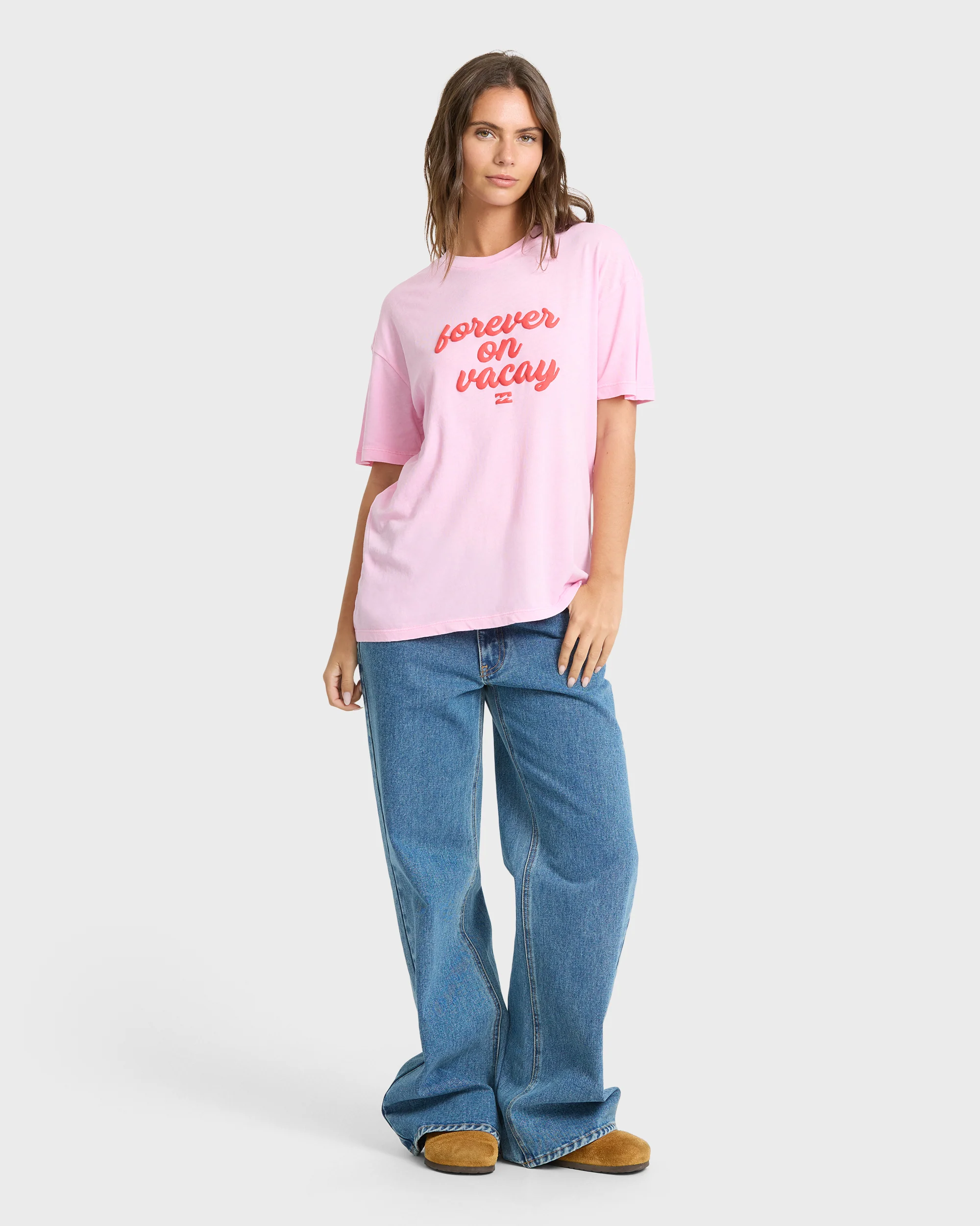 Vacay Forever Short Sleeve Knit T-Shirt - Prism Pink - Image 4