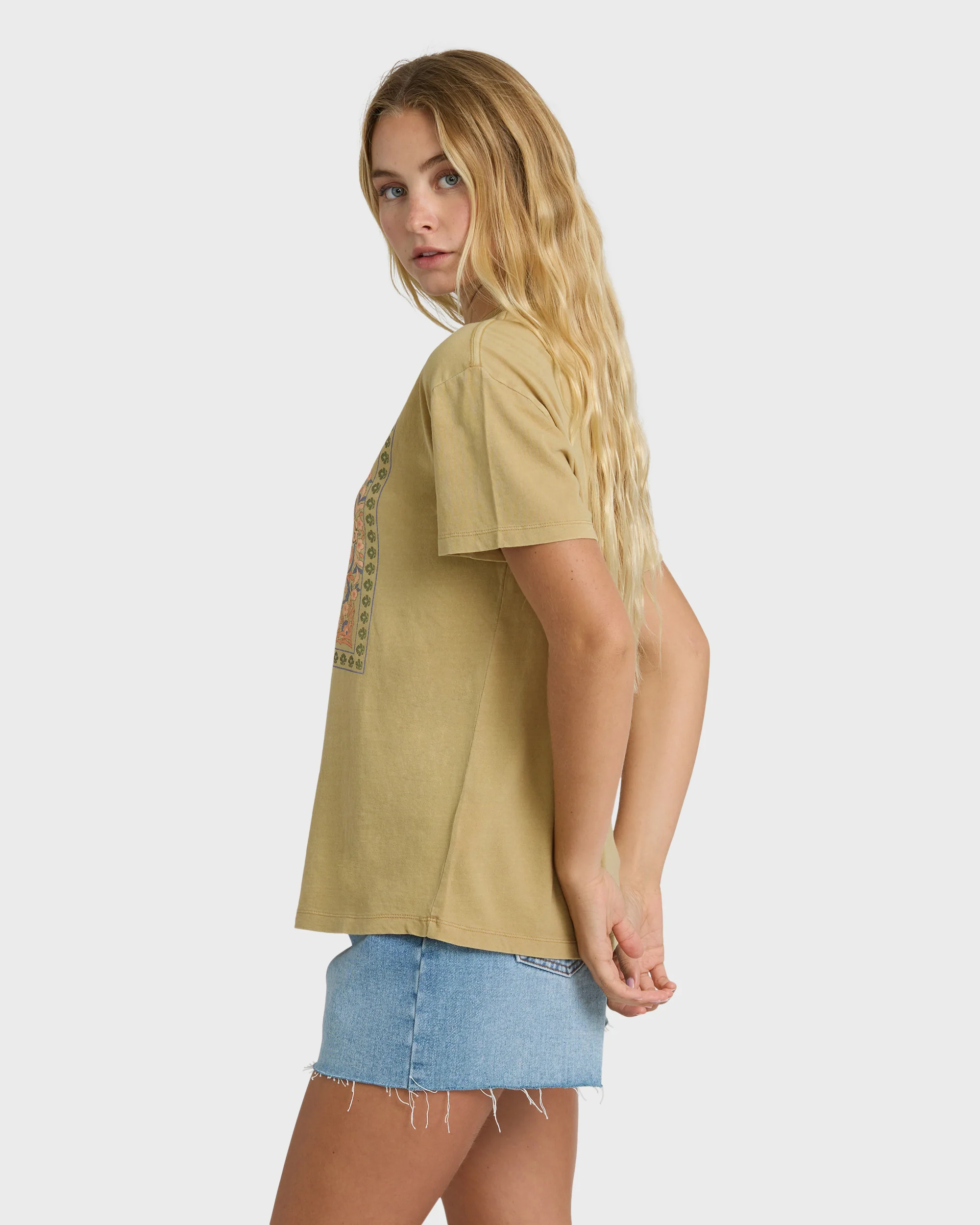 Flowers Ahead Short Sleeve T-Shirt - Stone - Image 5